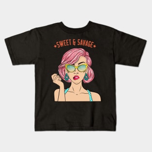 Sweet and Savage Tees Kids T-Shirt